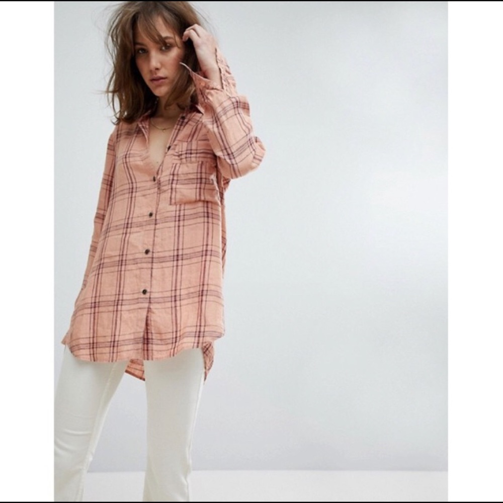 Free People | No Limits Plaid Button Down | XS